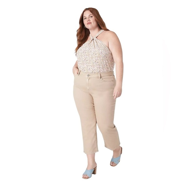 Lane Bryant Blouse Women 22/24 Floral Twisted Halter-Neck Vacation Wear - Picture 3 of 13